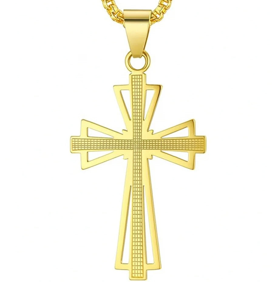 Stainless Steel Cross Pendant Necklace