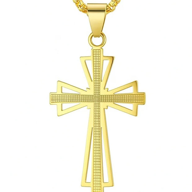 Stainless Steel Cross Pendant Necklace