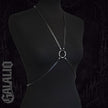 Black PU Leather Bondage Skirt Inspired Binding Mini Harness