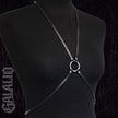 Black PU Leather Bondage Skirt Inspired Binding Mini Harness
