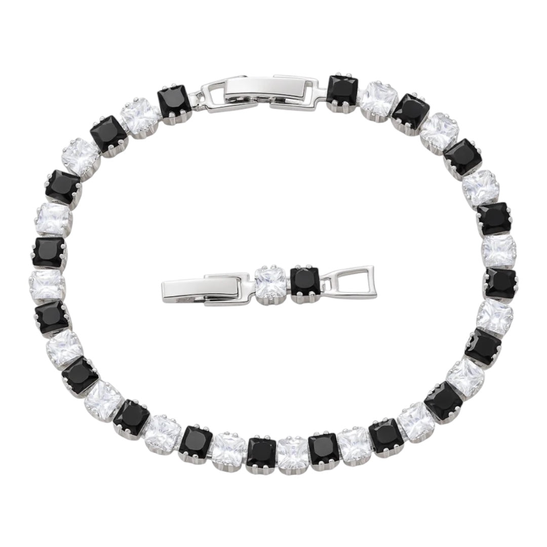 Women Black & White Cubic Zirconia Bracelet