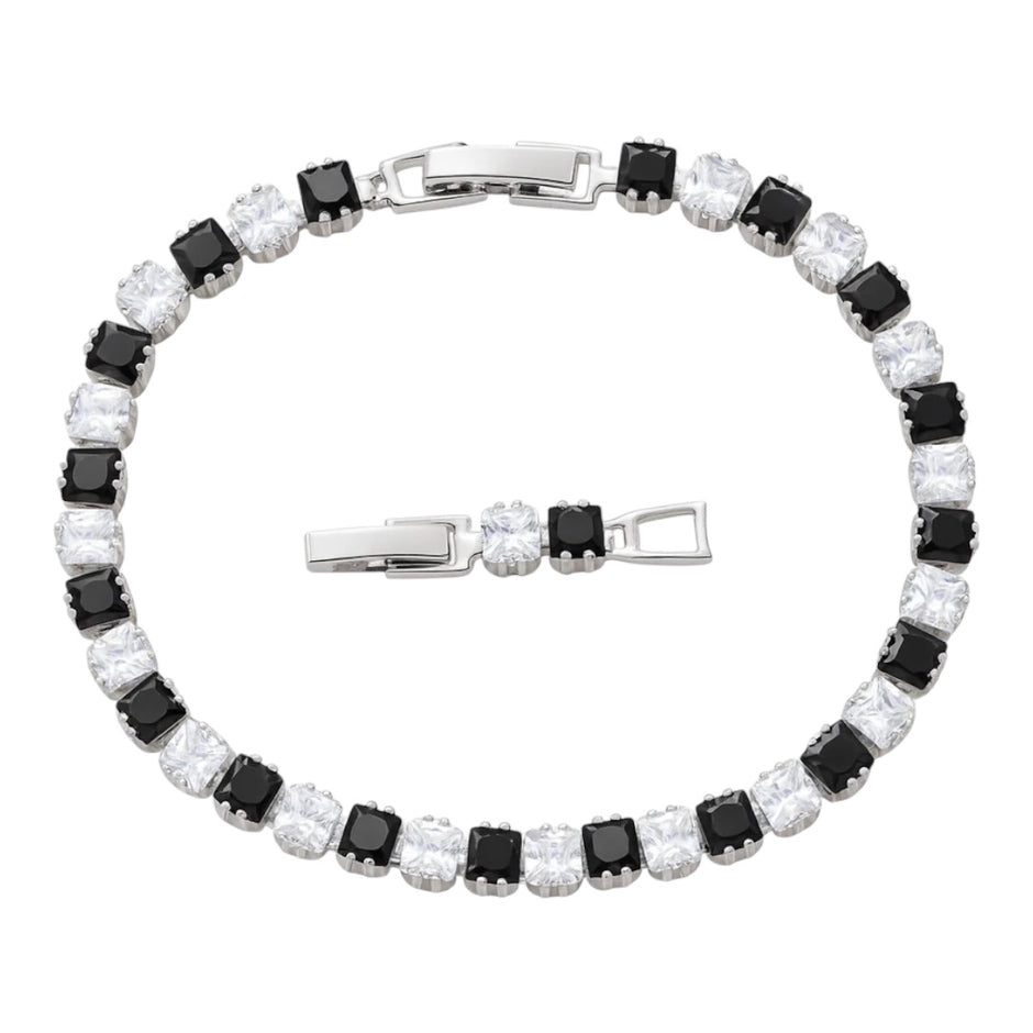 Women Black & White Cubic Zirconia Bracelet