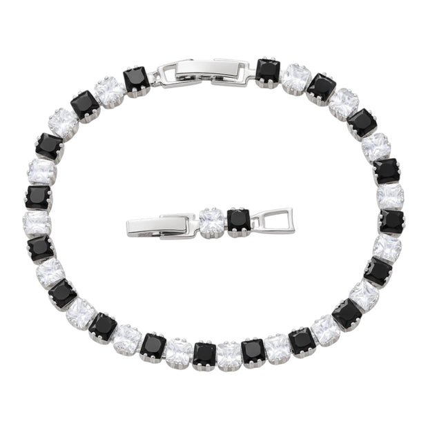 Women Black & White Cubic Zirconia Bracelet