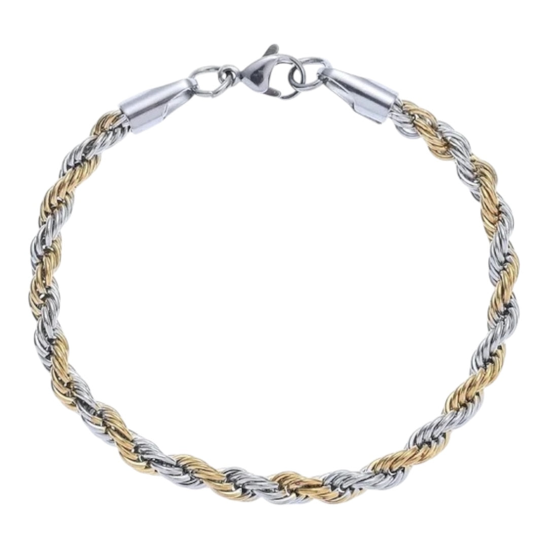 5mm Stainless Steel Twist Chain Bracelet