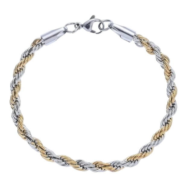 5mm Stainless Steel Twist Chain Bracelet