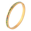 Women Colorful Crystal Row Bangle Stainless Bracelet