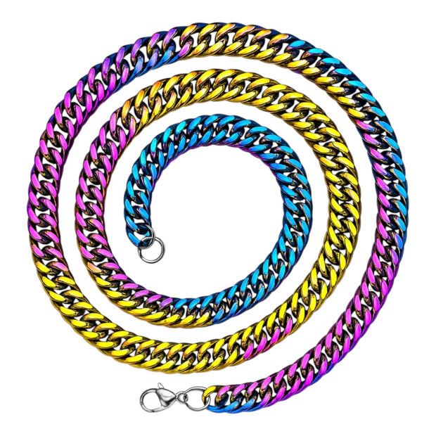 Men Multicolor Stainless Steel Chain Necklace