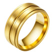 Unisex Stainless Steel Gold Color Ring