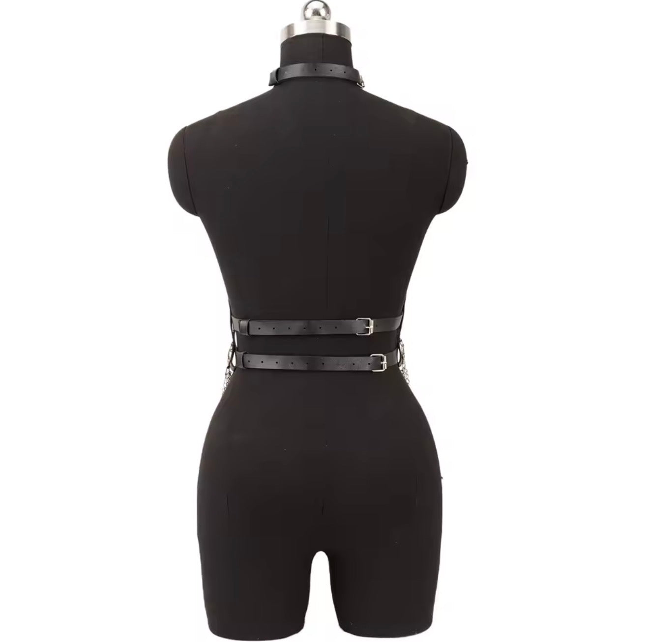 Women Sexy Body Chains Waist Belt With Chains PU Leather Harness