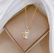 Women Inlaid Rhinestone Cat Fashion Light Luxury Style Elegant Necklace