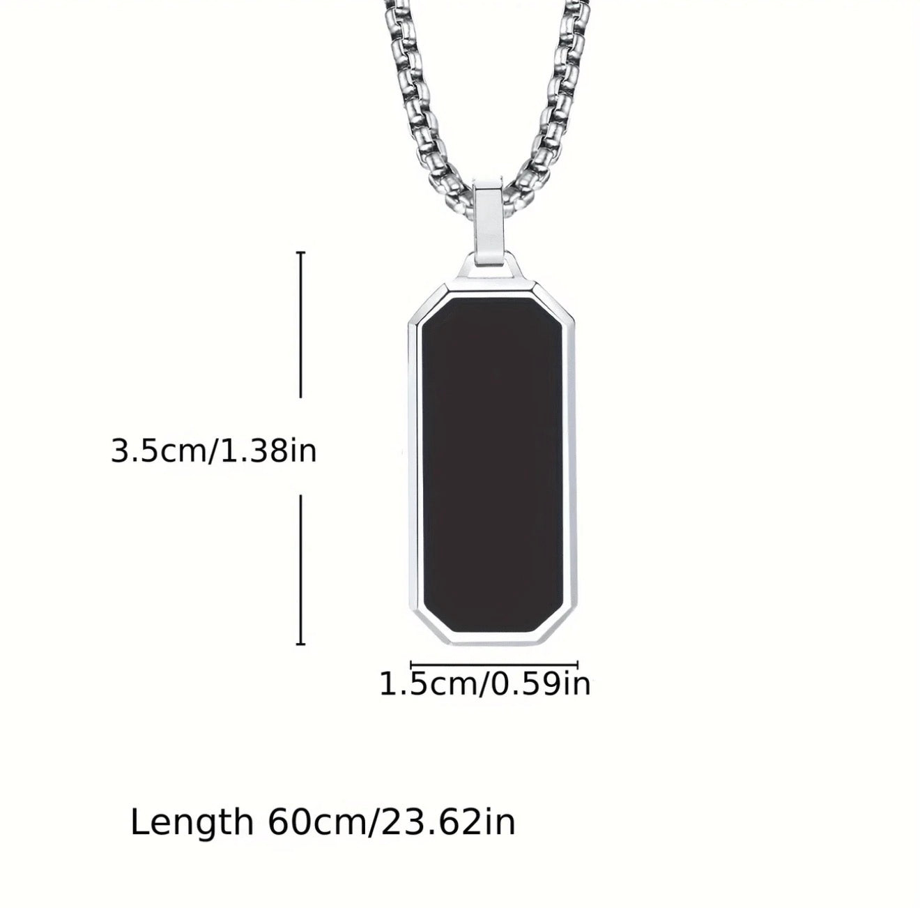 Men Solid Stainless Steel Pendant Necklace
