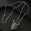 Men Stainless Steel Punk Mask Pendant Necklace