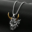 Men Stainless Steel Punk Mask Pendant Necklace