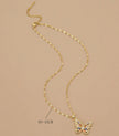 Women Zirconia Butterfly Stainless Steel Necklace