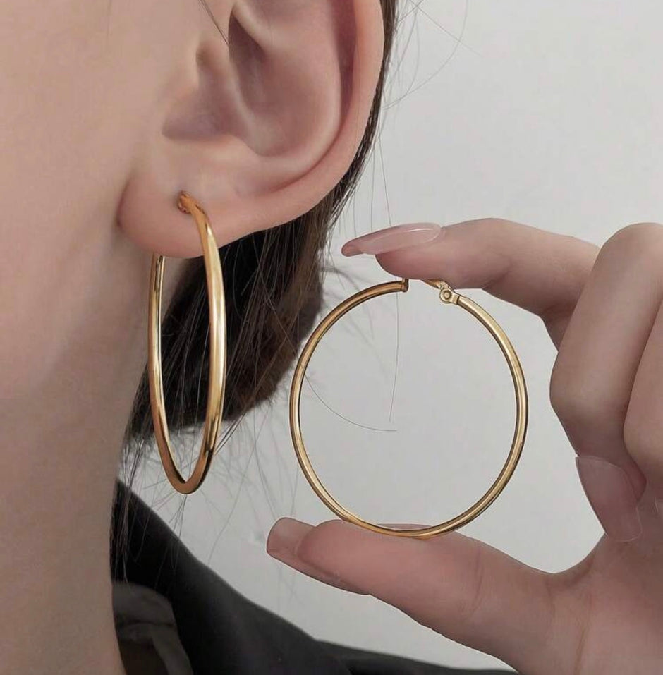 1Pair Stainless Steel Simple & Minimalist & Unique Earring
