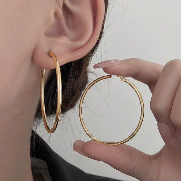 1Pair Stainless Steel Simple & Minimalist & Unique Earring