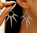1Pair Women Punk Rock Spiked CCB Dangle Earrings