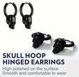 1Pair Men Stainless Steel Vintage Skull Earrings