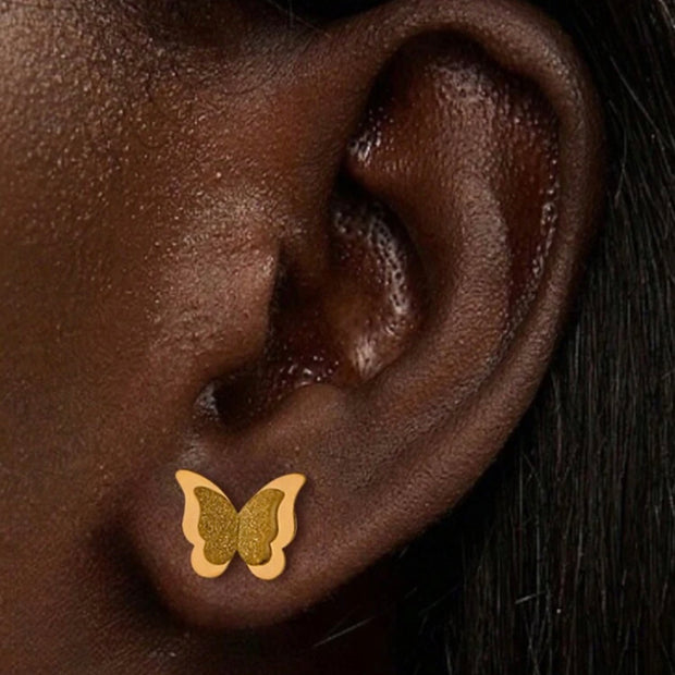 Women Butterfly Earrings Stainless Steel Earring
