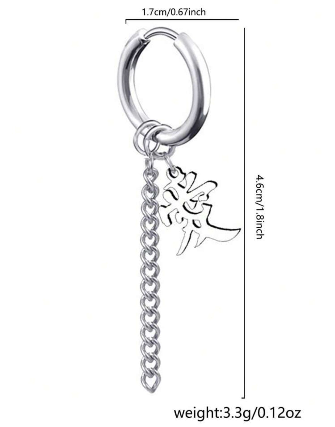 1Pc Fashionable Minimalist Stainless Steel Earring