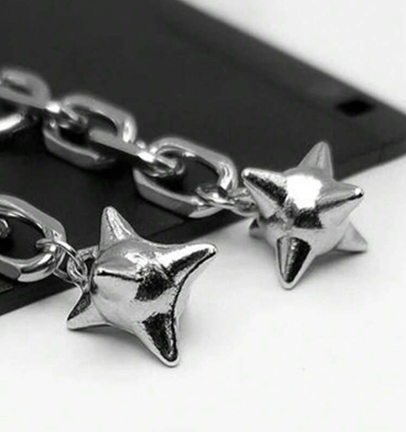 1Pair Unisex Stainless Steel Chain Ball Drop Earrings