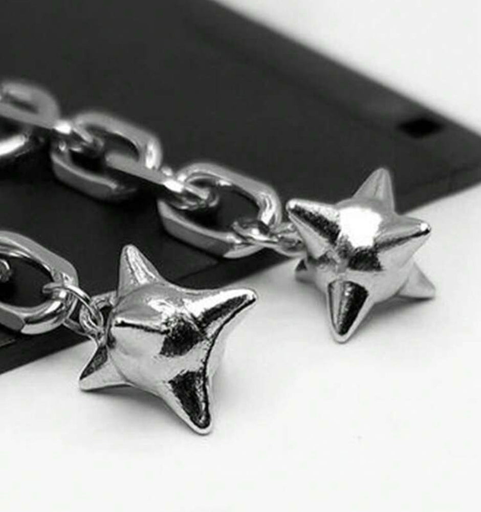 1Pair Unisex Stainless Steel Chain Ball Drop Earrings