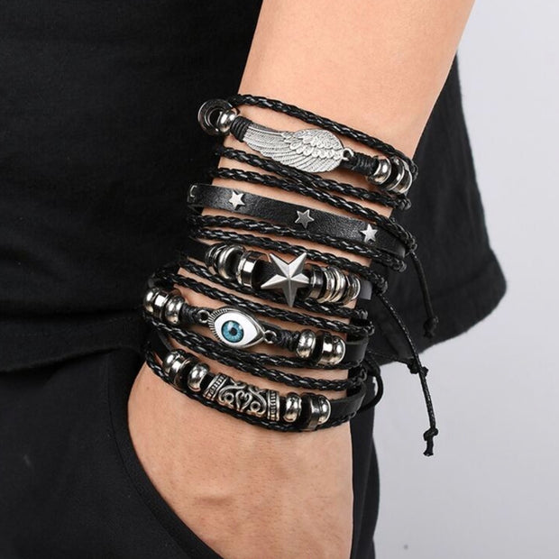 Stylish Handmade Braided Leather Bracelets Unisex Bracelets
