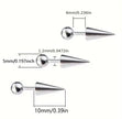 3Pcs/Lot Punk Rock Stainless Steel Spike Helix Stud Earrings