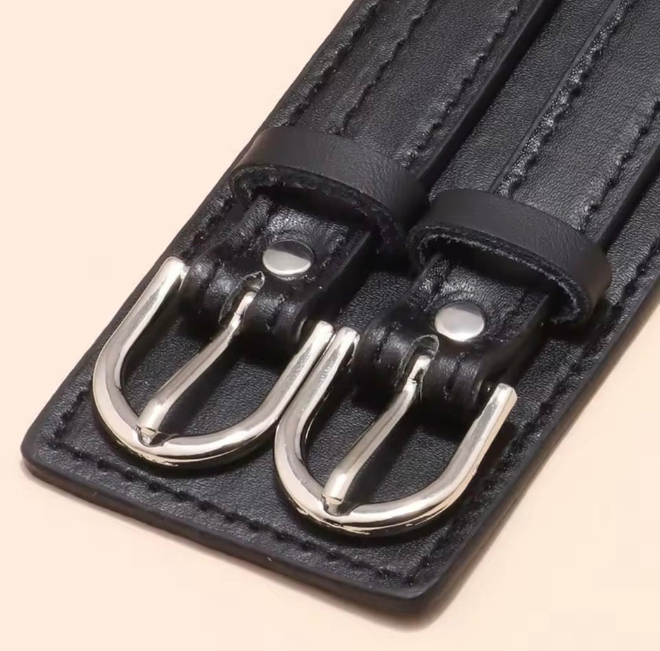 Men Genuine Leather Bracelet Friendship Big Wide Bracelet