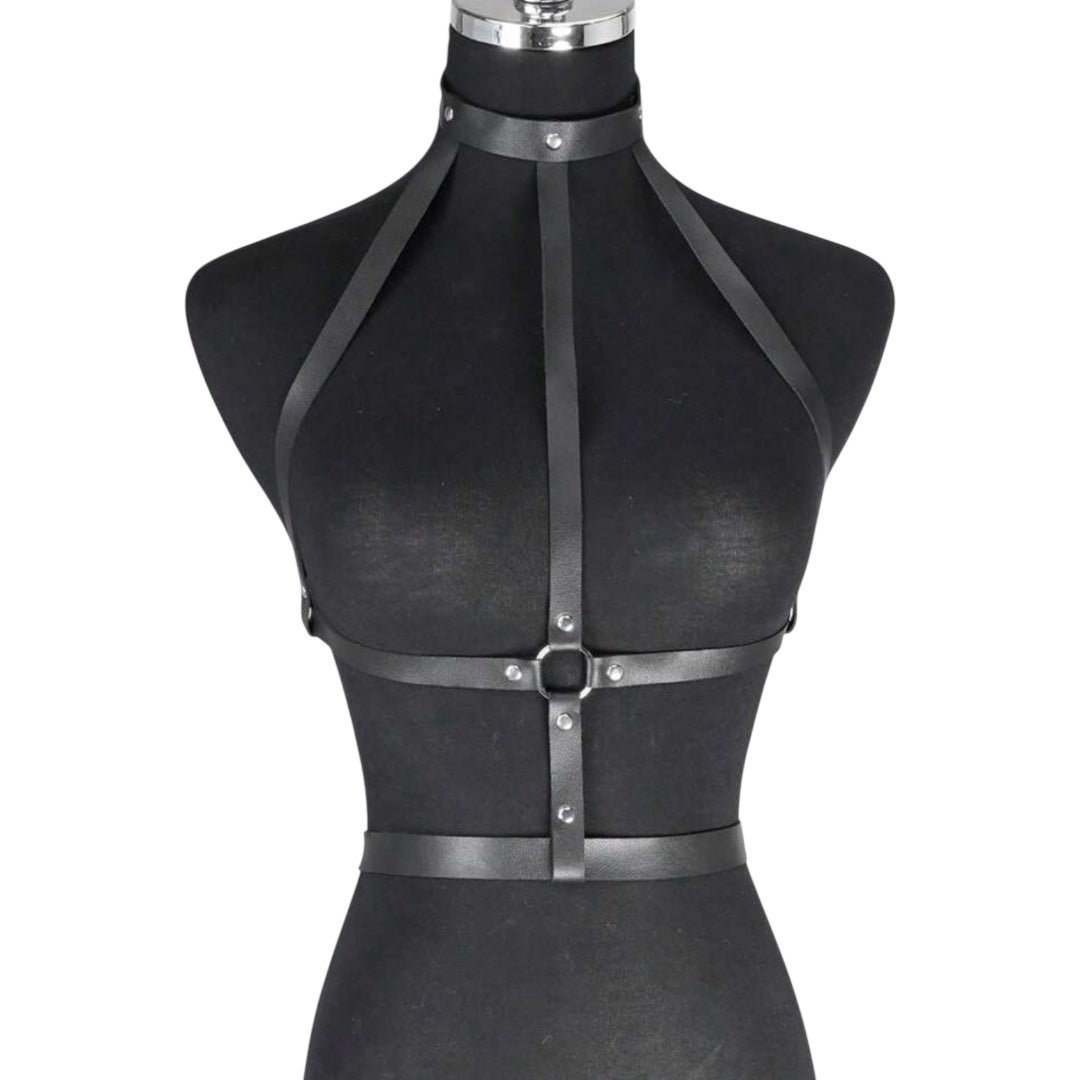 Women PU Leather Bra Strap Adjustable Ribbon Waist Belt