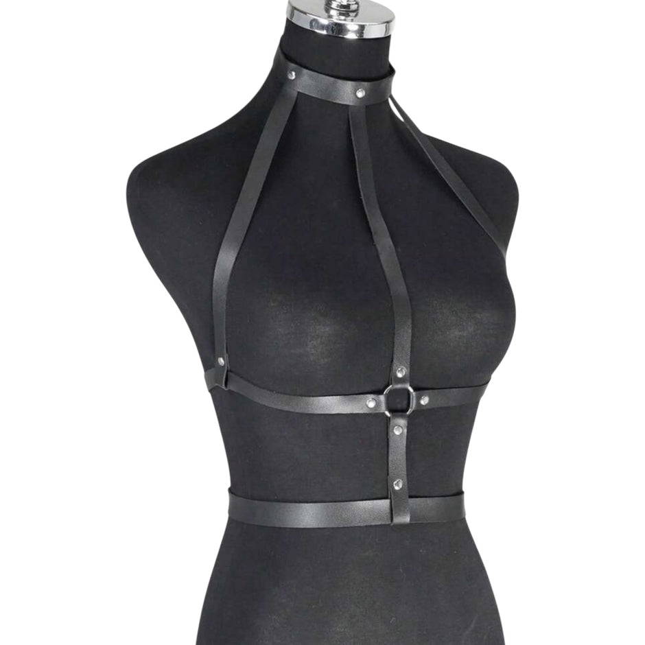 Women PU Leather Bra Strap Adjustable Ribbon Waist Belt