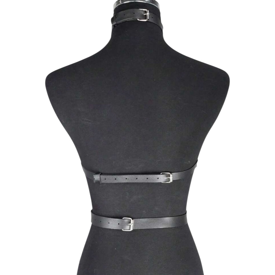 Women PU Leather Bra Strap Adjustable Ribbon Waist Belt