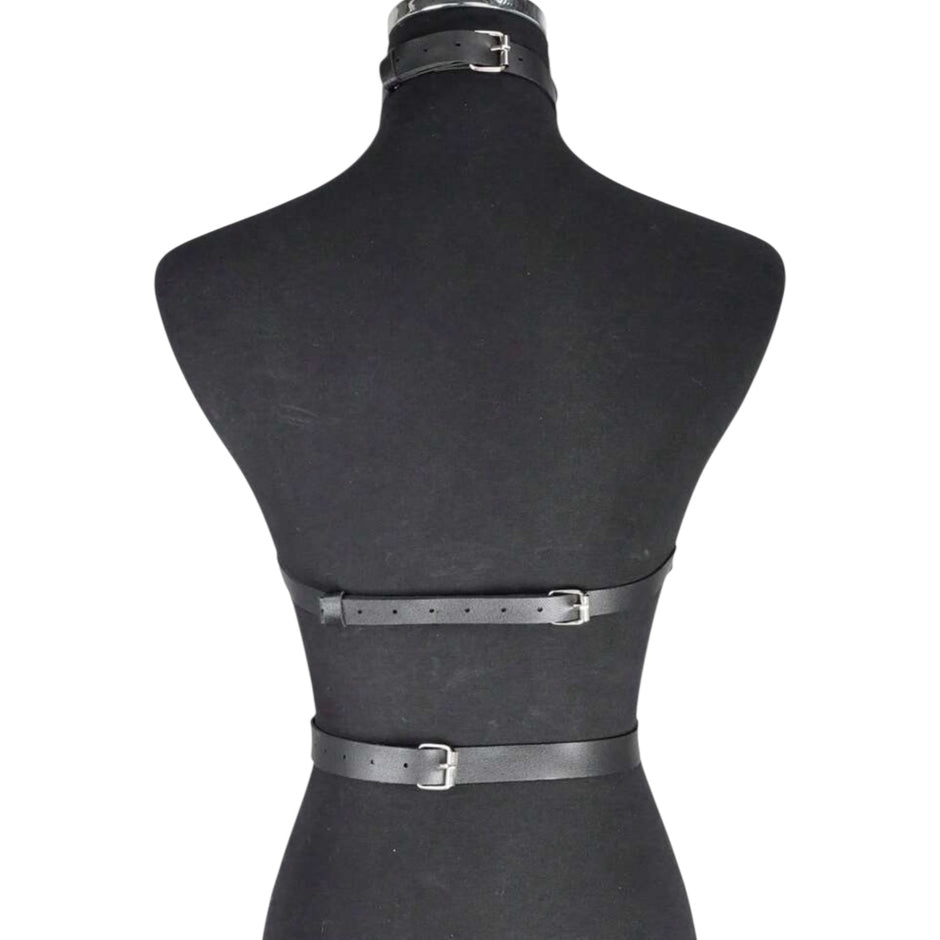 Women PU Leather Bra Strap Adjustable Ribbon Waist Belt