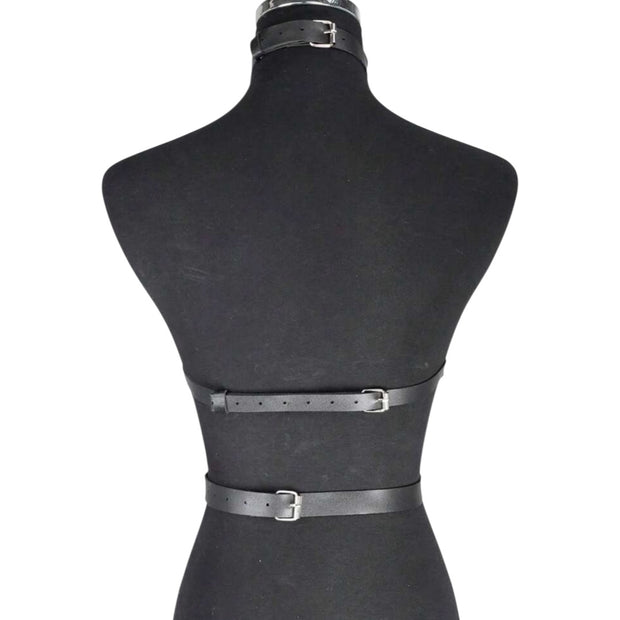 Women PU Leather Bra Strap Adjustable Ribbon Waist Belt