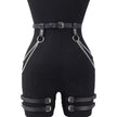 Women Fashion Belt Chain Tassel Punk Leather Harness Waist Belt Leg Harness