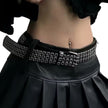 Unisex Gothic Fashion Square Beads Belt