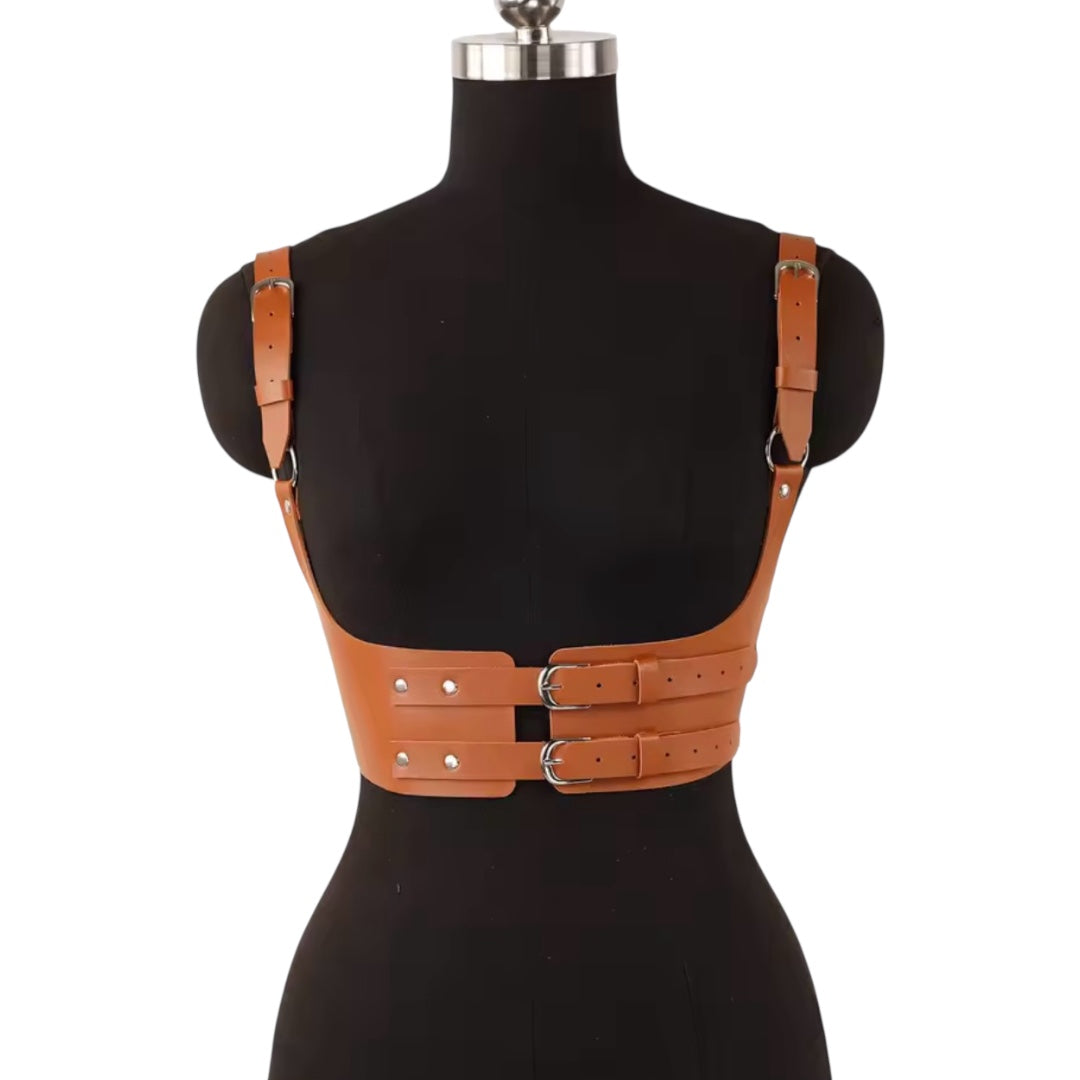 Women Trend Punk Leather Corset Strap Belt