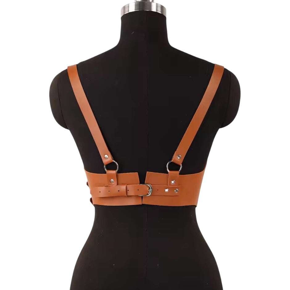 Women Trend Punk Leather Corset Strap Belt