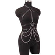 Women Body Chains Waist Belt With Chains Pu Leather Harness