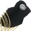 1Pair Women Chain Tassel Rivet Shoulder Pad Brooch Punk Tassel Metal Epaulet