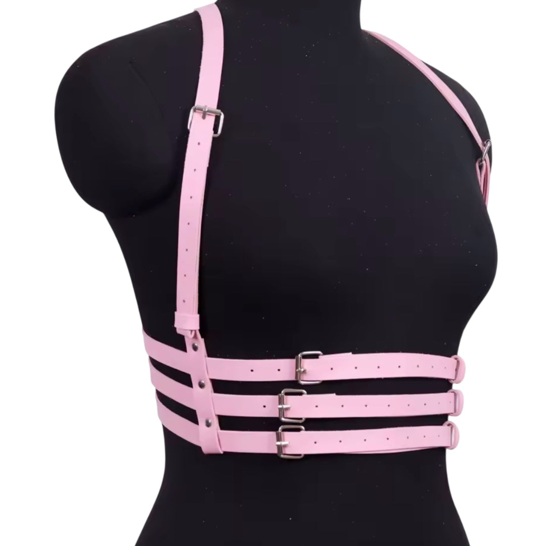 Women's Body Harness Strap Leather Restraint Chest Belt