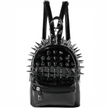 Grunge Punk Niche Design Rivet Tassel Pleated Dual Shoulder Bag