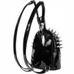Grunge Punk Niche Design Rivet Tassel Pleated Dual Shoulder Bag