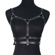 Women Goth Harness Pu Leather Studded Decor Harness