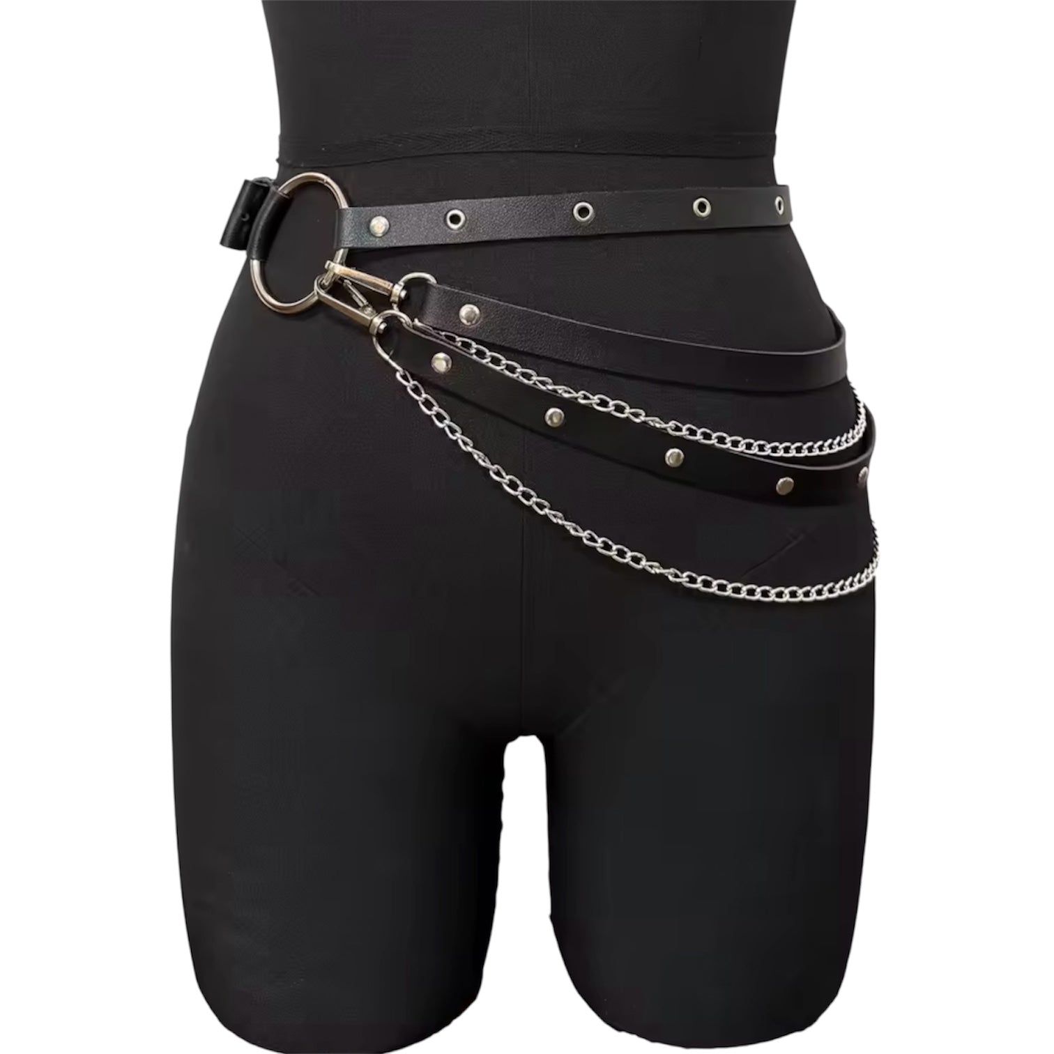 Women's Adjustable Leather Belt Body Chain Sexy Fashion Waist Harness