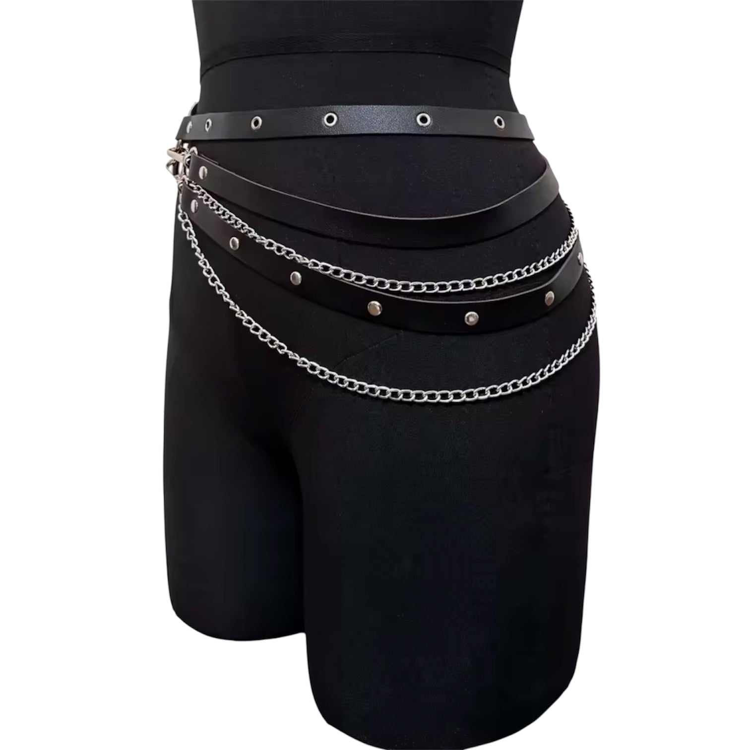 Women's Adjustable Leather Belt Body Chain Sexy Fashion Waist Harness