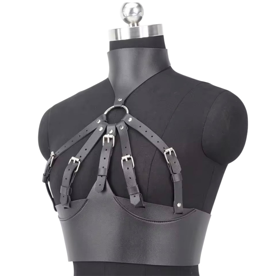 Women Fashion Belt Wide Corset Leather Corselet Harness