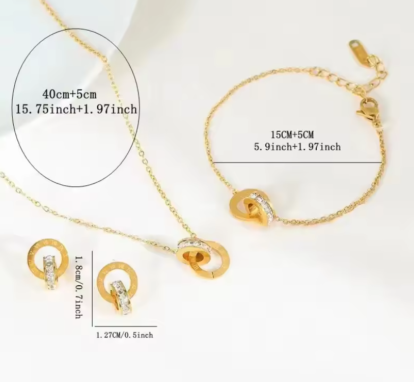 3Pcs Women Stainless Steel Set