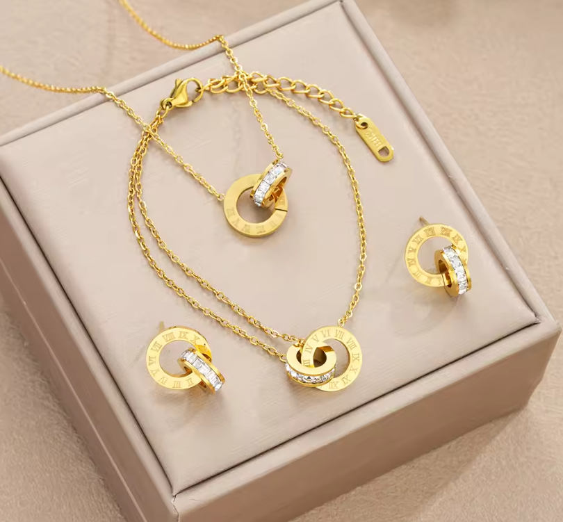 3Pcs Women Stainless Steel Set