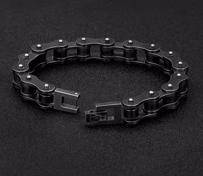 Men Stainless Steel Bicycle Chain Bracelet